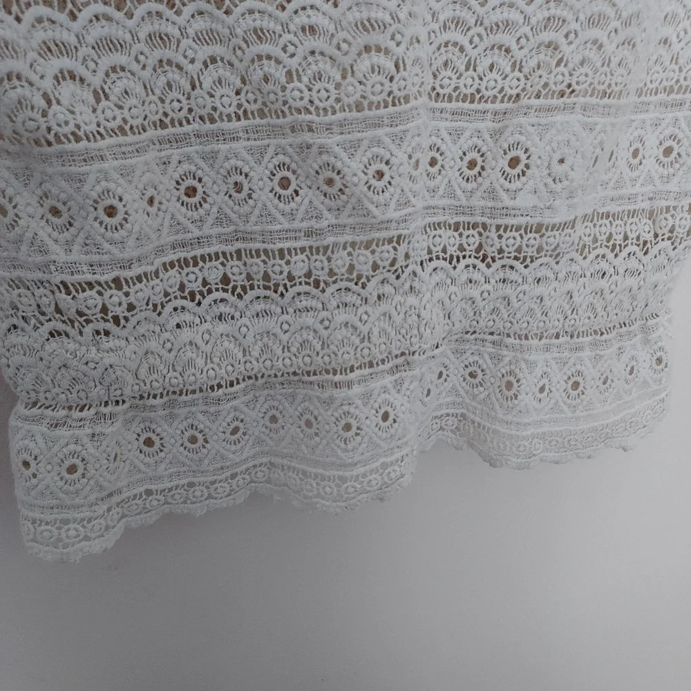 Zara Trafaluc Collection Delicate Embroidered Dolman sleeve eyelet Top Romantic